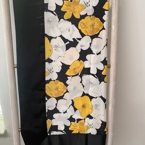 Grace Chuang New York Multicolor Flower Large Square Silk Scarf Wrap